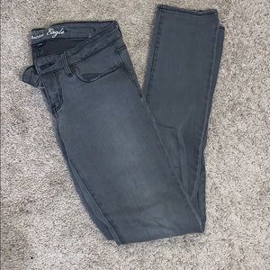 American Eagle gray skinny jeans- size 0